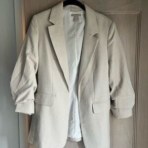 H&M Textured Cream Blazer